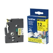 Brother - Black, yellow - Roll (0.47 in) 1 cassette(s) laminated tape - for P-Touch PT-1010, 1080, 1090, 1230, 1290, 18, 2030, 2730, 3600, 7100, 9700, 9800, PT-GL-200