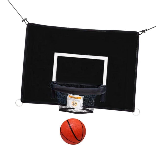 Accesorio de aro de baloncesto para trampolines Cuerdas de conexión ajustables Fácil de Negro 45cmx35cm