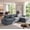 Gray, variant on 108" Boneless Sofa, 3-Seater Cloud Couch with Moveable Ottoman, L-Shaped Modular Sectional Sofa, Deep Seat Comfy Couches for Living Room , No Assembly Required, White
