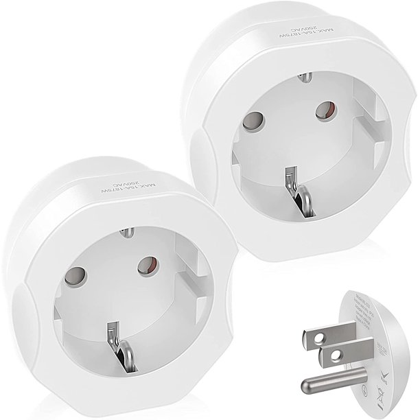 VINTAR Europe to US Plug Adapter, Universal Travel Adapter,EU to US
