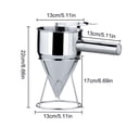 thumbnail image 3 of MesaSe Pancake Batter Dispenser Stainless Steel Handheld Stirring Batter Separator Funnel Extra Savings, 3 of 7