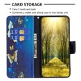 thumbnail image 4 of iPhone 14 Pro Case Cute Embossed Pattern Premium Leather Wallet Cover Flip Stand Credit Card Slots Pocket Holder Magnetic Closure Folio Case for iPhone 14 Pro, Golden Butterfly, 4 of 8