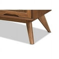 thumbnail image 7 of Baxton Studio Barrett Mid-Century Modern Walnut Brown Finished Wood and Synthetic Rattan 4-Drawer Chest, 7 of 7