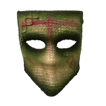 Adult's Scarecrow Medico Green Party Festival Tie Mask Costume