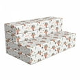 thumbnail image 1 of Forest Foldable Mattress, Deer Face in Floral Design, 78.7" x 47.2", Rust Rose and Dark Blue Grey, by Ambesonne, 1 of 6