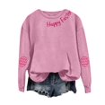 thumbnail image 4 of Clothing! Yajing Oversized Sweatshirt for Women Sweatshirt for Women Happly Easter Sweat Shirts for Easter Eggs Graphic Loose Fit Crew Neck S Pink, 4 of 4