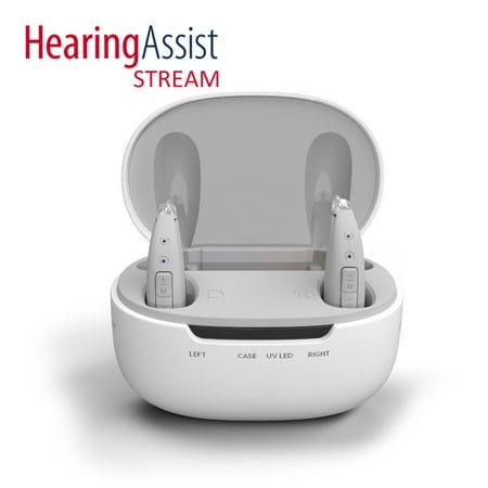 Image of HearingAssist STREAM Rechargeable Full Streaming BTE Kit Gray (2pc)