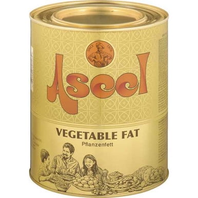 Aseel Ghee aux Légumes, Matières Grasses de Cuisson Non Laitières de Qualité Supérieure, 2 kg (4,4 Lb) Grande Boîte Professionnelle