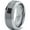 Grey Bevel Tungsten, variant on Tungsten Wyoming The Equality State Band Ring 8mm Men Women Comfort Fit Black Dome Brushed Polished