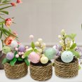 thumbnail image 7 of Moocorvic Easter Eggs Artificial Woven Easter Basket Potted Plants Ideal Gifts Office Home Decor Tabletop Centerpiece, 7 of 7