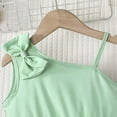 thumbnail image 5 of Tfken Summer Dresses For Girls Sleeveless Solid Color Tutu Tulle Dresses With Bowknot For Party Trendy Toddler Soft Clothes Green Size 3-4 Years, 5 of 6