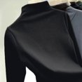 thumbnail image 5 of Women's Long Sleeve Mock Turtleneck T-Shirt, Solid Color Slim Fitted Top Base Layer Shirts, 5 of 9