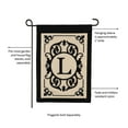 thumbnail image 3 of Evergreen Flag Cambridge Chic Letter L Monogram Applique Garden Flag - 12.5" Wide x 18" High, 3 of 5