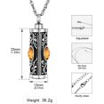 thumbnail image 2 of Crystal Cremation Urn Necklace For Ashes Keepsake Cremation Jewelry For Human Ashes Stainless Steel Memorial Pendant With Flower For Women[o4613], 2 of 2