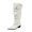 White, variant on Women Winter Slouchy Knee High Boots Pointed Toe Belt Buckle Hidden Wedge Tall Booties, Trendy Fashion Casual Dress Leather Shoes White 8.5(41)
