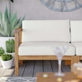 thumbnail image 2 of Modway Bayport Outdoor Patio Teak Wood 2-Seater Loveseat in Natural White, 2 of 12