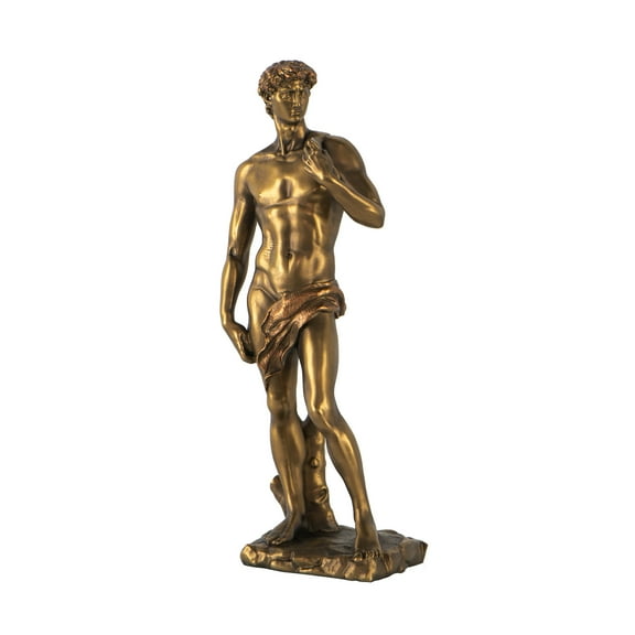 David Statue - 6" x 4" x 13.7" - Gold