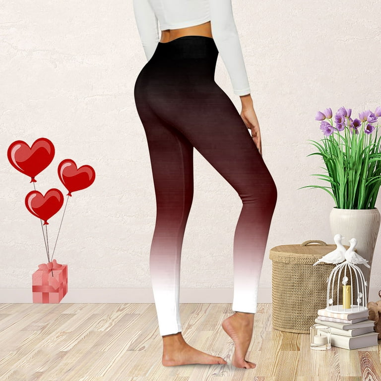 Women'S Valentine Day Cute Print Casual Comfortable Home Boot Elastic  Leggings 