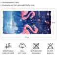 thumbnail image 2 of Starry Sky Flamingo Elegant Chiffon Silk Hair Scarves - Lightweight and Breathable - 180*73 Size - Stylish Accessory for Women, 2 of 6
