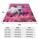 thumbnail image 3 of Fotbe Flower Field Cow Manta de Franela Acolchonada con Estampado, Súper Suave y Esponjosa, Extra Grande para Sofá, Cama, Uso Todo el Año-50"x40", 3 of 7