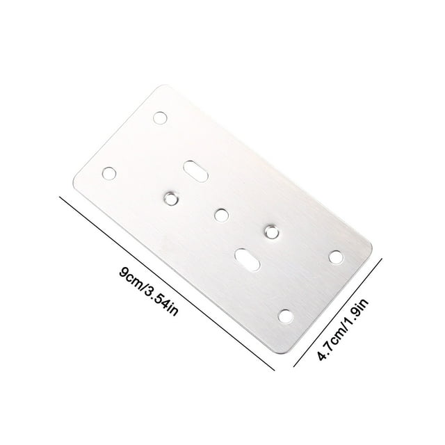Plaque de Réparation de Charnière d'Armoire Kit de Réparation de Charnière de Trou d'Armoire Support de Réparation en Acier Inoxydable Résistant Charnière Facile à Installer