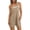 Khaki#20261, variant on pstuiky Short Jumpsuit for Women Solid Color Summer Casual Rompers Athletic Sleeveless Loose Spaghetti Strap Shorts Stretchy Overalls Jumpers with Pockets