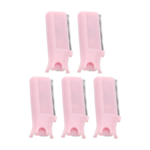 LEEYNEER Stainless Steel Replacement Heads Eyebrow Trimmer Universal Fit Removal Pink