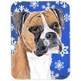 thumbnail image 1 of Carolines Treasures SC9390LCB Boxer Winter Snowflakes Holiday Glass Cutting Board - Large, 1 of 1