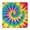 Rainbow Tie Dye, variant on Rainbow Tie Dye Spiral Pattern Square Fitted Tablecloth with Elastic Edge,Square Table Cover,Washable Elastic Table Cover for Home Kitchen Party Decor 34"x34"