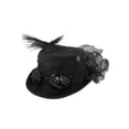 thumbnail image 3 of Jacobson Hat Company Deluxe Velvet 4.25 Inch Steampunk Top Hat with Removable Goggles,Black,One Size, 3 of 7