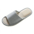 thumbnail image 3 of Men/Women Linen Weave Comfortable Simple Indoor Floor Bedroom Home Slippers Shoes, 3 of 3