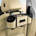 thumbnail image 4 of Supbessel 3-in-1 Car Organizers and Storage Box, Multifunctional Car Seat Back Storage Box with Tissue Holder, 2 Cup Holders & Hanging Hooks, Back Seat Car Organizer for Travel - Beige, 4 of 12