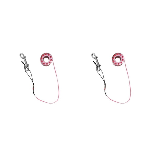 Greeniant Carrete de buceo con dedo, alta visibilidad y durabilidad para buceadores técnicos, resistente a impactos Rosa Cable de 15M 2Conjunto
