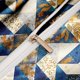 thumbnail image 5 of Funda Nórdica Creative Geometric Lines Funda Nórdica King Golden Leaf Stripes, 5 of 6