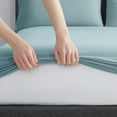 thumbnail image 3 of Sweet Home Collection Jersey Knit Microfiber Sheet Set Cal King Misty Blue, 3 of 7