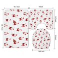 thumbnail image 3 of White Christmas Santa Pattern Bathroom Rugs Sets 3 Piece,Toilet Cover Set,Absorbent Non Slip Bathroom Mats Sets with U-Shaped Contour Rug Toilet Rug Set, 3 of 5