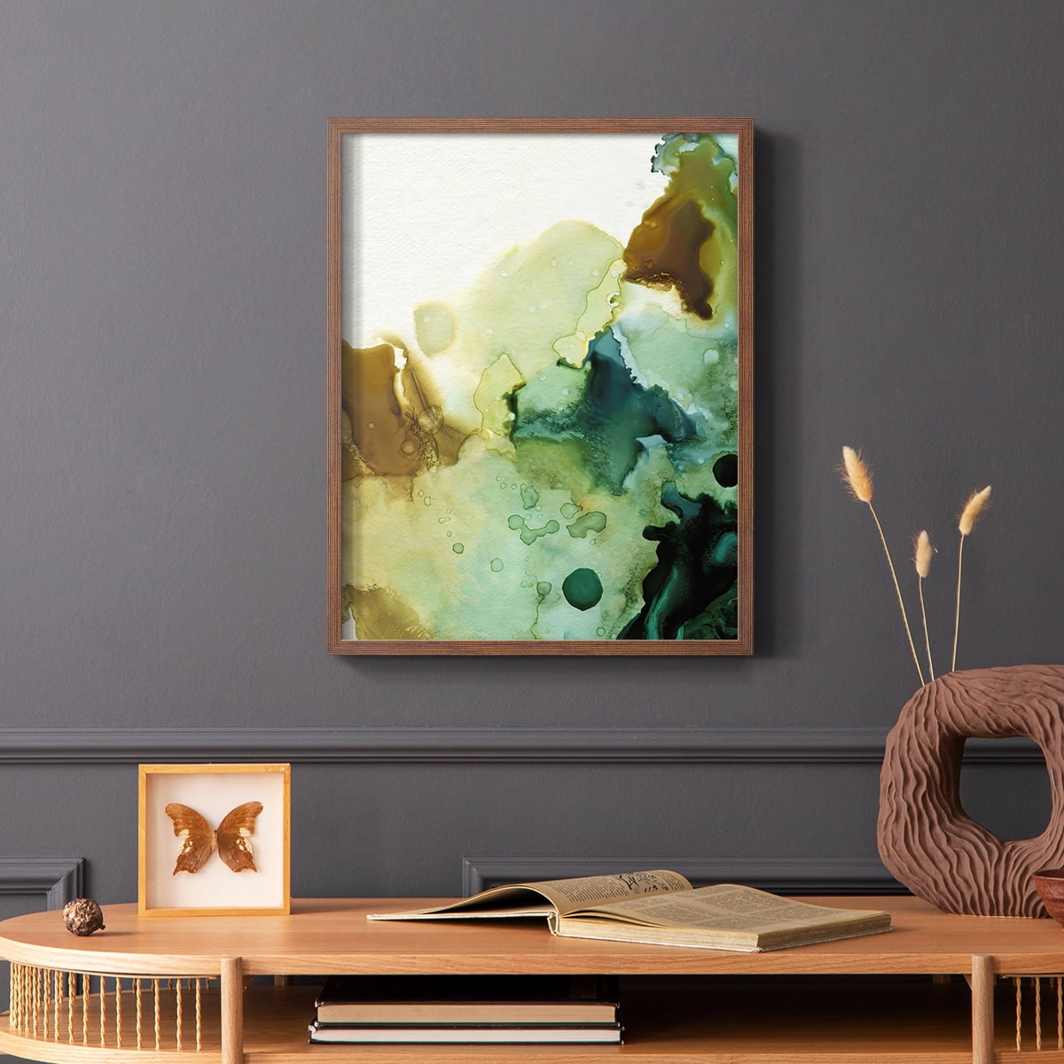 Water and Earth II Framed Print in Brown Solid Wood 8 x 10 Framed Print