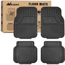Nilight Rubber Floor Mats for Cars Trucks SUVs, Universal Trim to fit for Most Vehicles, All Weather Protection Heavy Duty Floor Liners, Pack of 4