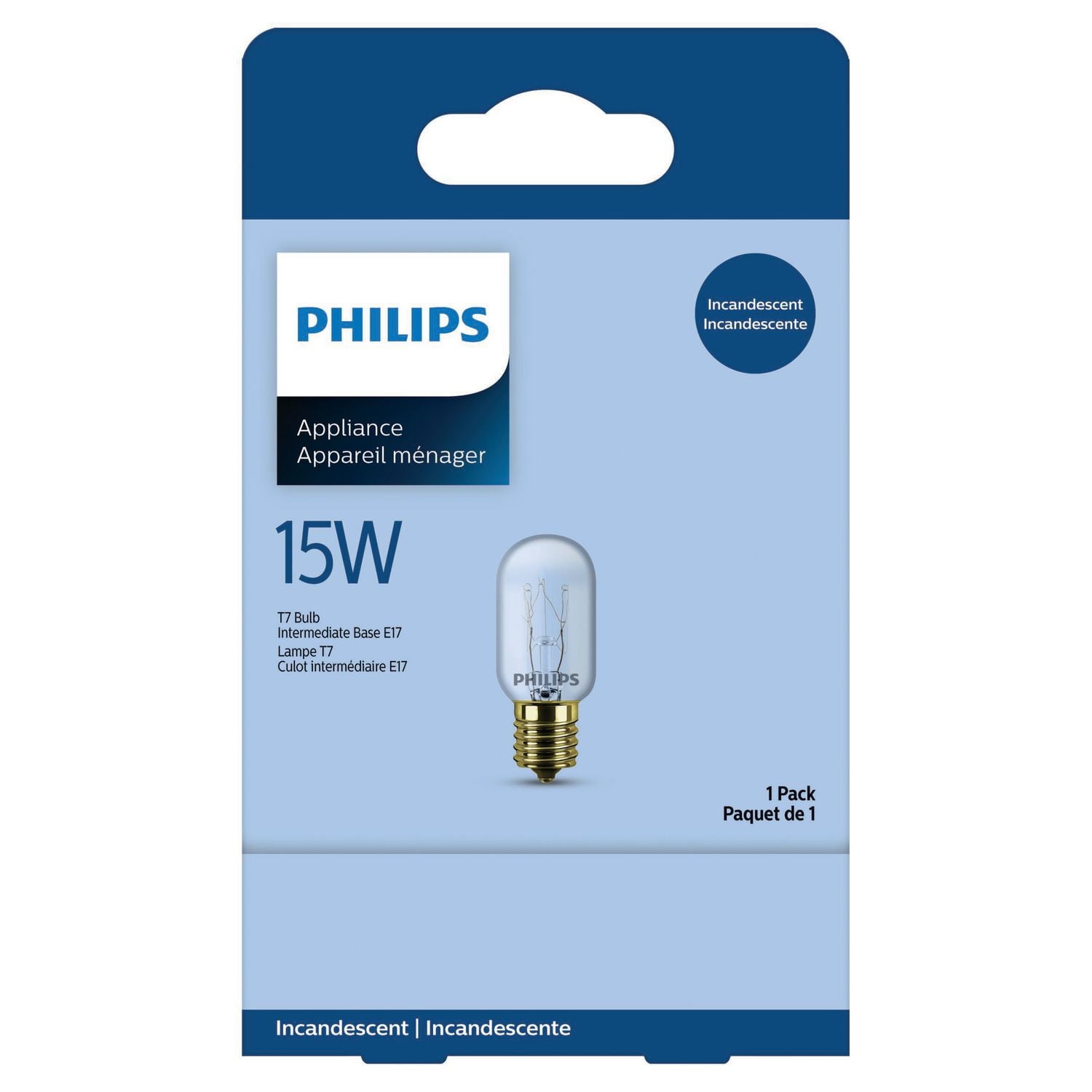 PHILIPS 15W T7 Intermediate Base Appliance Light Bulb, Philips 15W T7 bulb