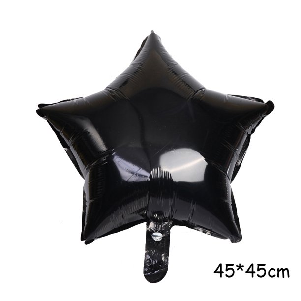 Globos de cohete 3D, globo de aluminio de astronauta, tema del espacio exterior, decoraciones para fiestas de cumpleaños, juguetes para niños(star black
