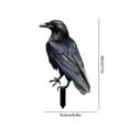 thumbnail image 7 of Spooky Halloween Crow Decorations with Realistic Black Bird Design - Yard Stake for Garden Party and Christmas Tree Topper Outdoor Ornaments for Themed Display U, 7 of 7