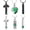 Green, variant on 5 Pcs Heart Cross Urn Necklace for Ashes Keepsake Cremation Jewelry Stainless Steel Necklace Crystal Memorial Pendant Heart Locket Ashes Necklace for Women Men