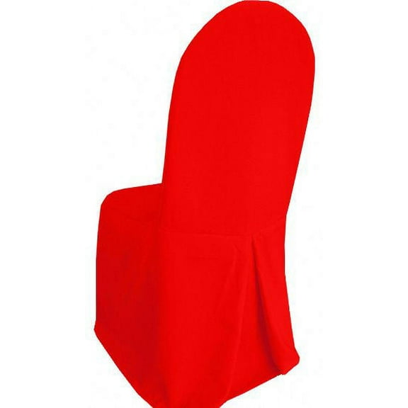 Wedding Linens Inc. (2 pcs) Polyester Banquet Chair Cover - Red