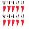 thumbnail image 1 of Xingzhi Christmas Hat Cap Tableware Cutlery Silverware Holder Pockets tableware case decoration Spoon Dinner Case Box Decoration Fork, 1 of 5