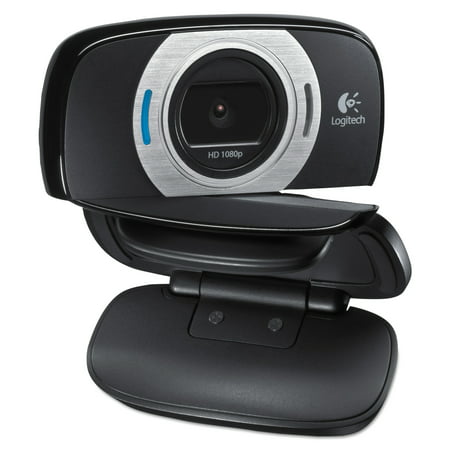 Logitech HD Laptop Webcam C615 with Fold-and-Go Design, 360-Degree Swivel, 1080p (Best Webcam With Mic)