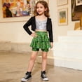 thumbnail image 4 of UAYOTSE Girls Metallic Skirt with Built-in Shorts Ruffle A Line Skirt for Girls Party Birthday,Sizes 12-14 Years, 4 of 6