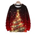 thumbnail image 6 of ZQUUVOU Women's Sweater Casual Round Neck Christmas Printed Long Sleeve Knitted Blouse (Red,XL), 6 of 6