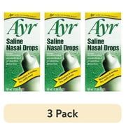 (3 pack) Ayr Saline Nasal Drops , 1.69 Oz