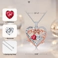 thumbnail image 3 of Turandoss Valentines Day Gifts - Rose Heart Necklace Gifts for Women, Birthstone Moissanite Diamond Necklace Mother's Day Gifts for Wife, 3 of 8