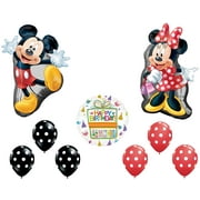 Mickey and Minnie Mouse Full Body Birthday Supershape Balloon Set